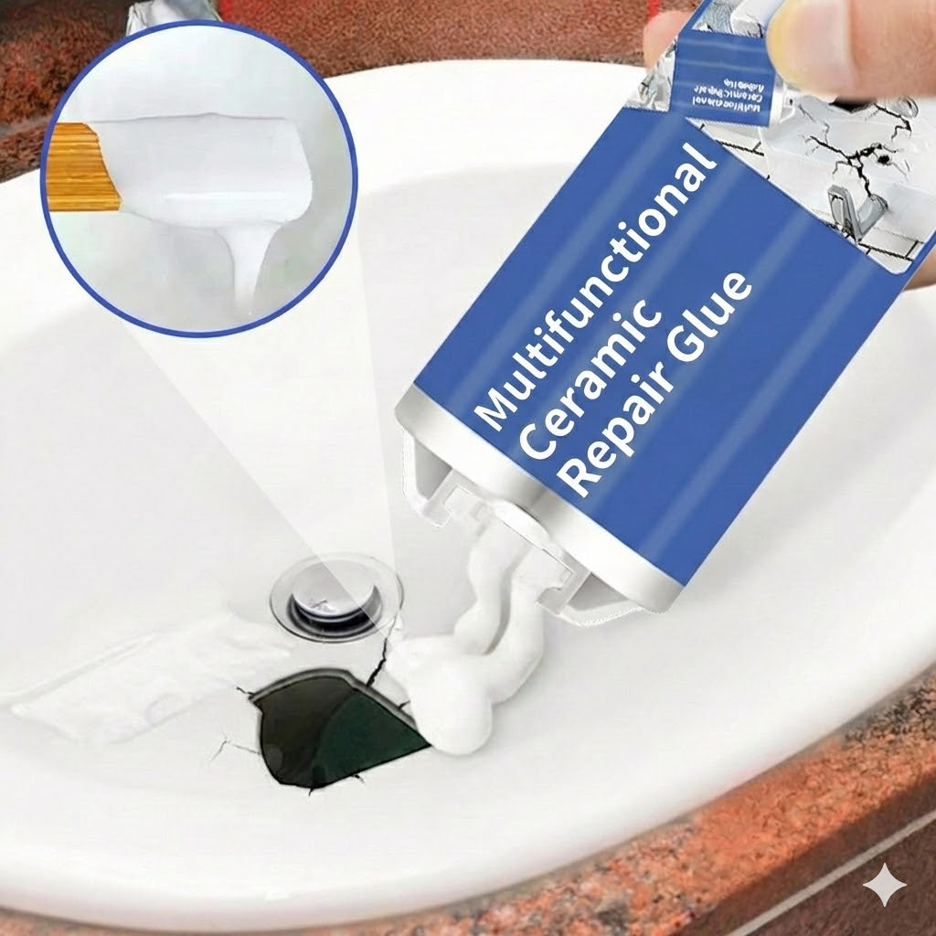 Porcelain & Ceramic Glue Clear – Water-resistant Repair Glue for Dinnerware & Vases