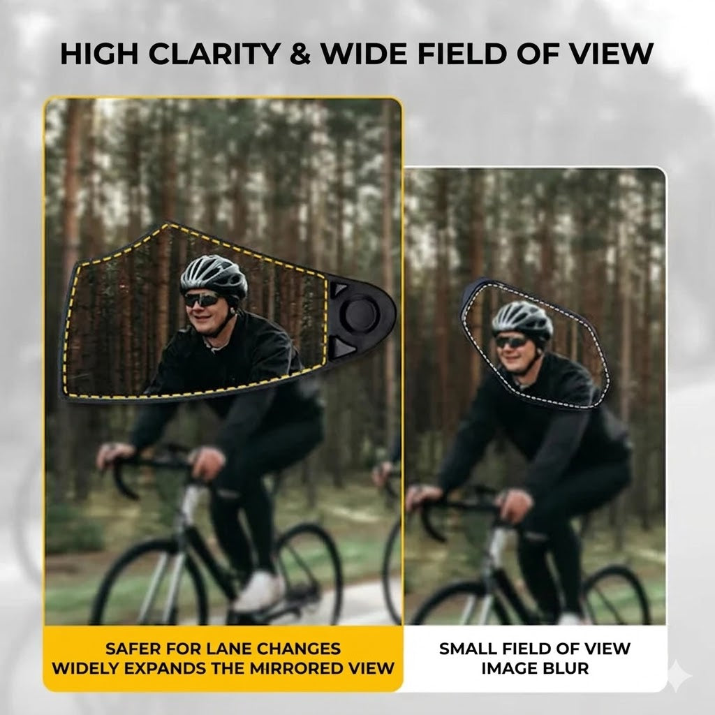 Adjustable Bicycle Handlebar Mirror - 360 Degree View