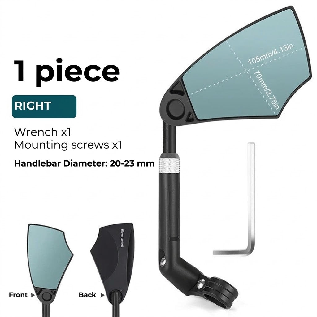 Adjustable Bicycle Handlebar Mirror - 360 Degree View