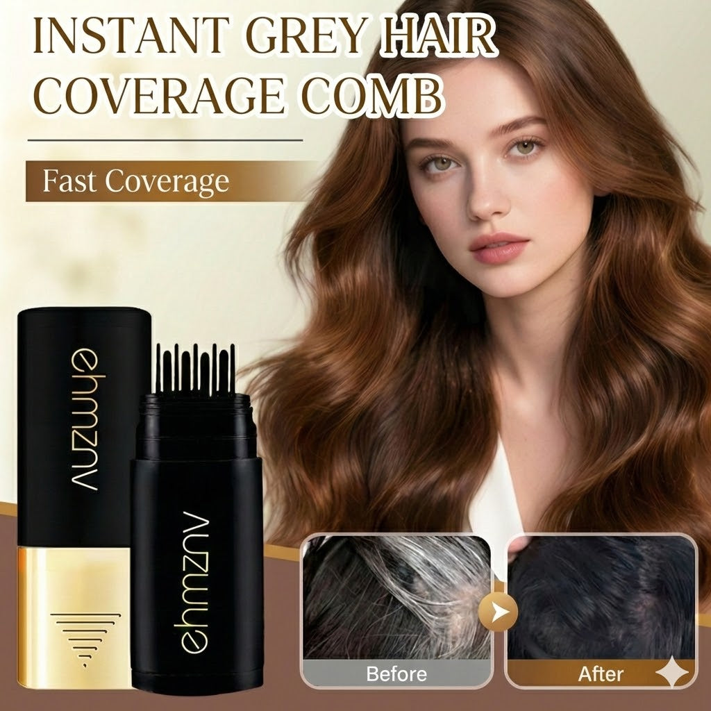 Root Touch-Up Comb – Temporary Hair Color for Gray Hair & Roots (Instant Results)