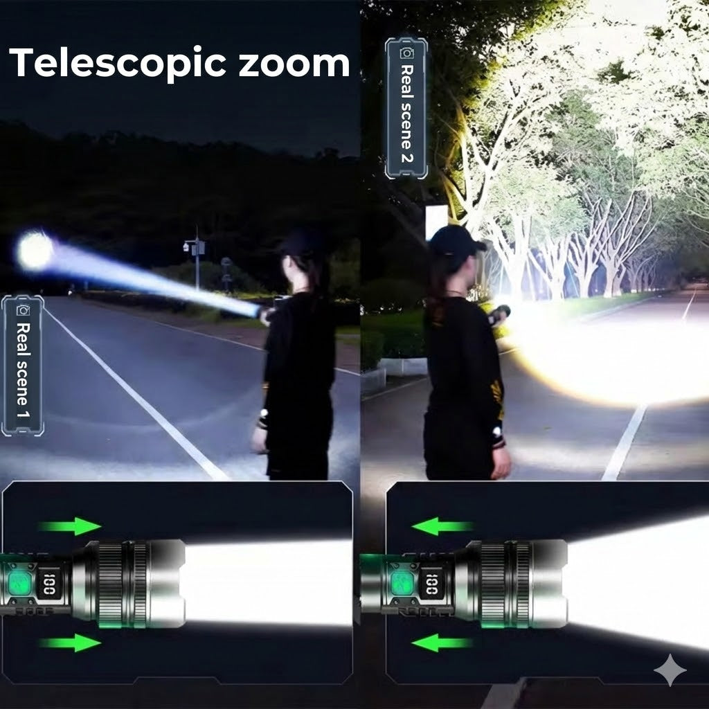 Tactical Flashlight with Power Bank