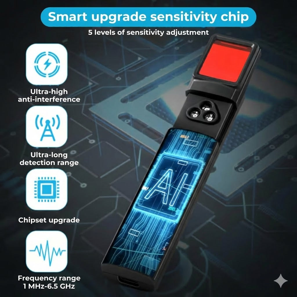 Hidden Camera Detector, GPS Tracker Detector and RF Signal Scanner