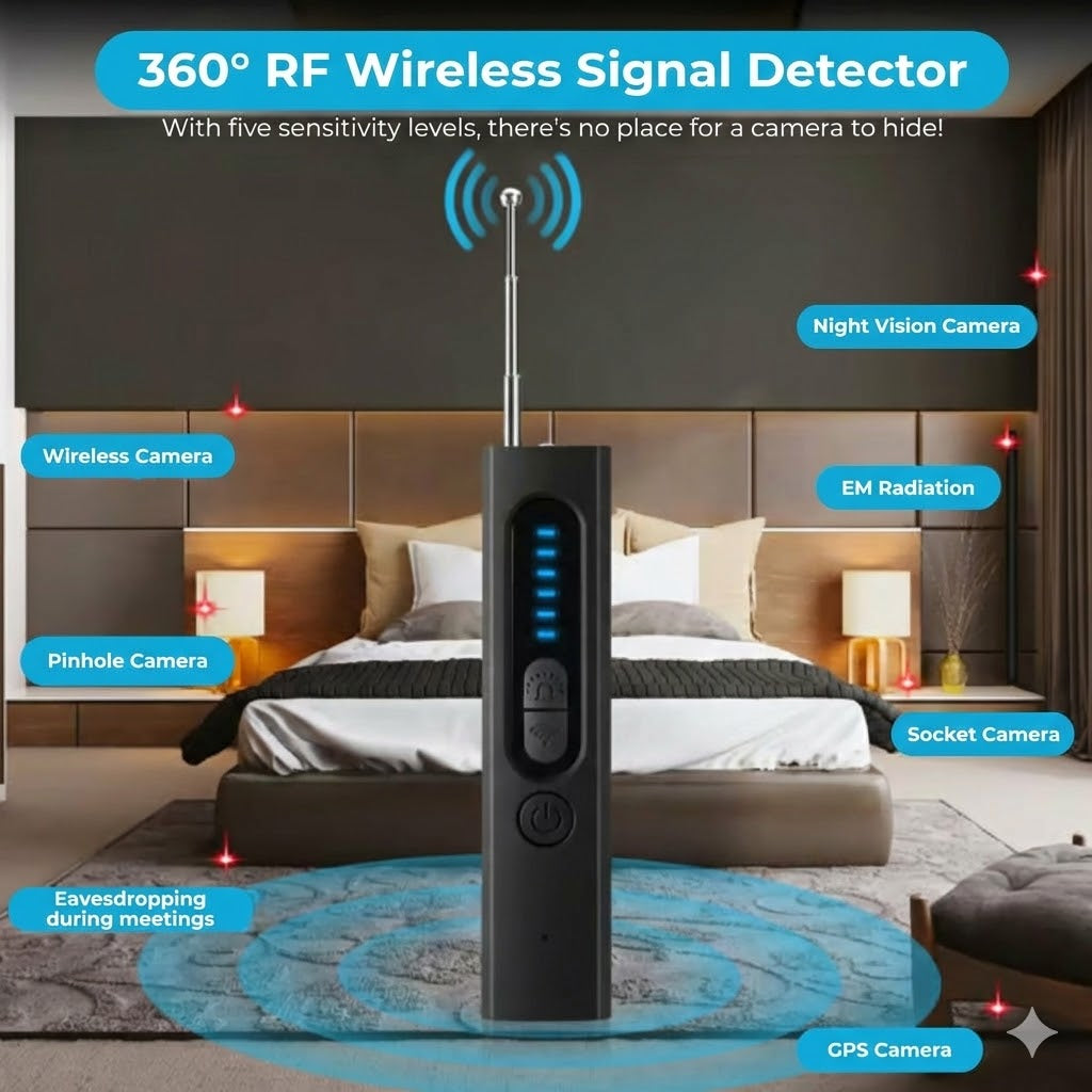 Hidden Camera Detector, GPS Tracker Detector and RF Signal Scanner