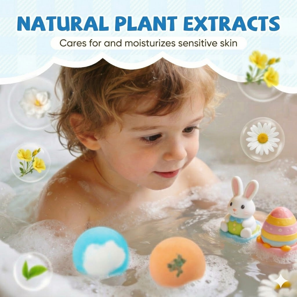 [12 Pcs] Magic Bath Bombs with Surprise - Sea Animal Toys Inside