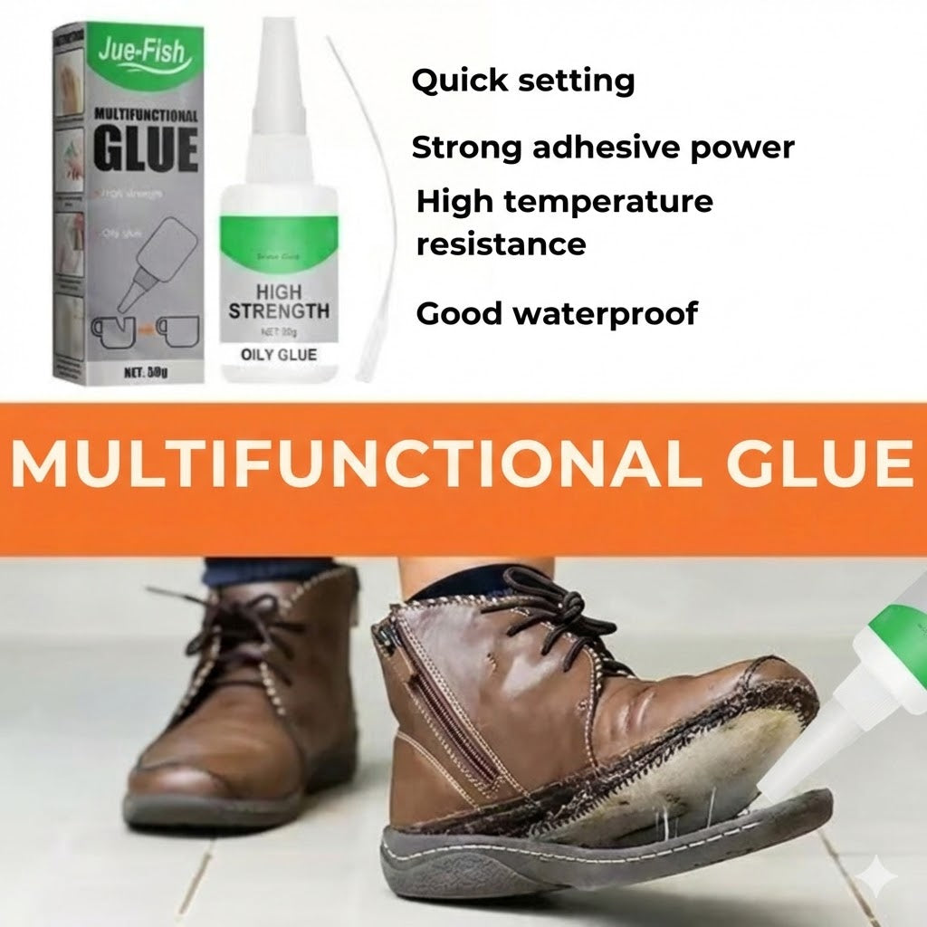 Extra Strong Super Glue – Universal Instant Glue for Plastic, Wood & Ceramics (Clear)