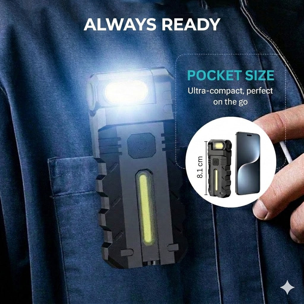Rechargeable LED Work Light – 180° Tiltable