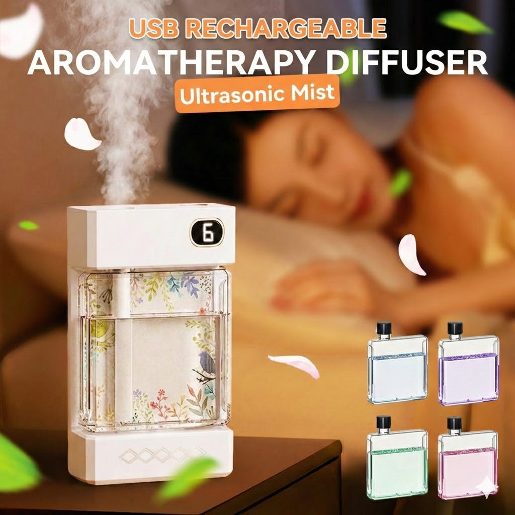 Wireless Aromatherapy Diffuser – USB Rechargeable – Nebulizer with LED Light