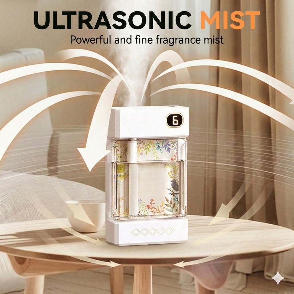 Wireless Aromatherapy Diffuser – USB Rechargeable – Nebulizer with LED Light