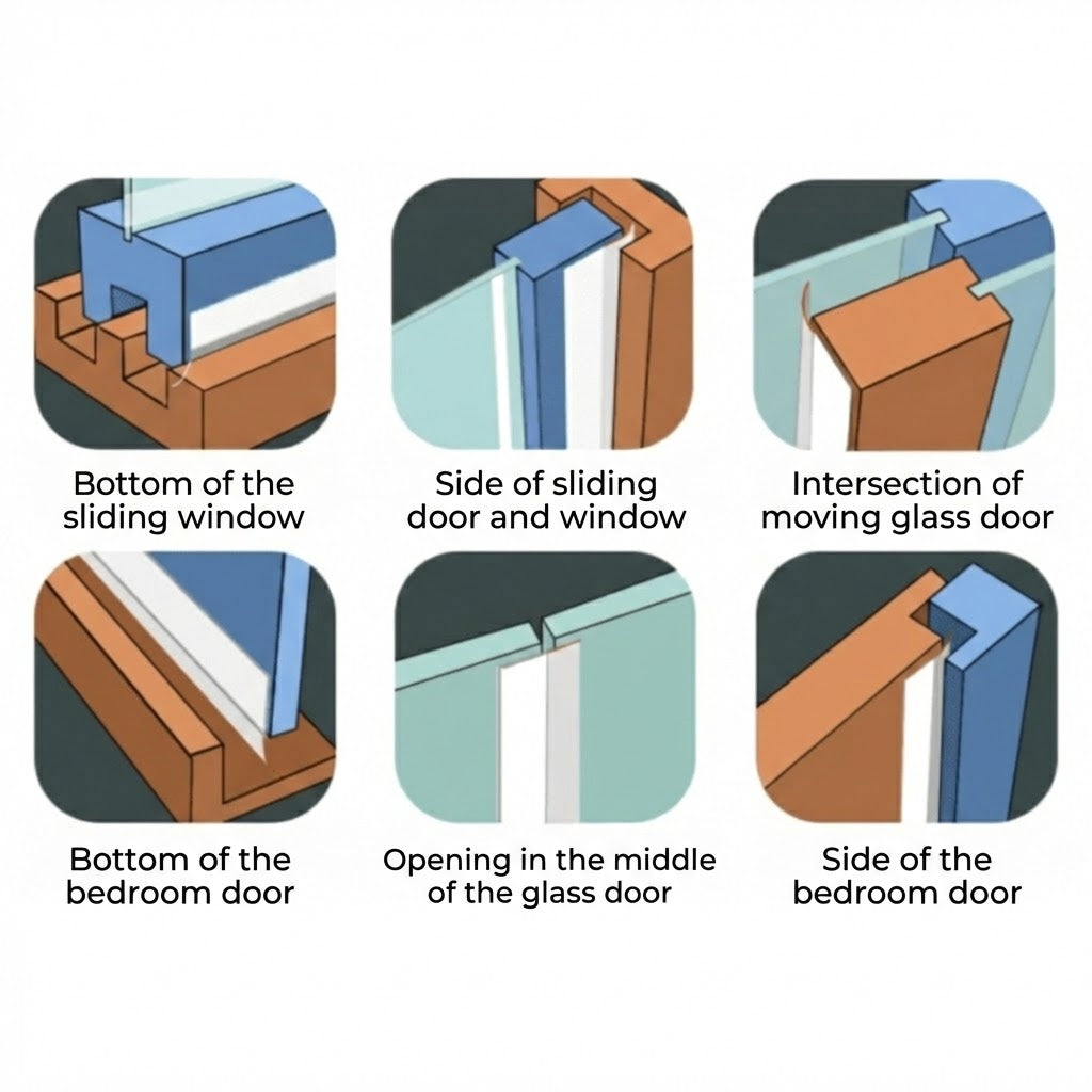 Self-Adhesive Weather Stripping - Door & Window Sealing Tape (5 Meters)