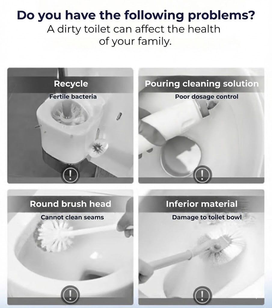Hygienic Disposable Toilet Brush Set (incl. 6-36 Scented Refills)
