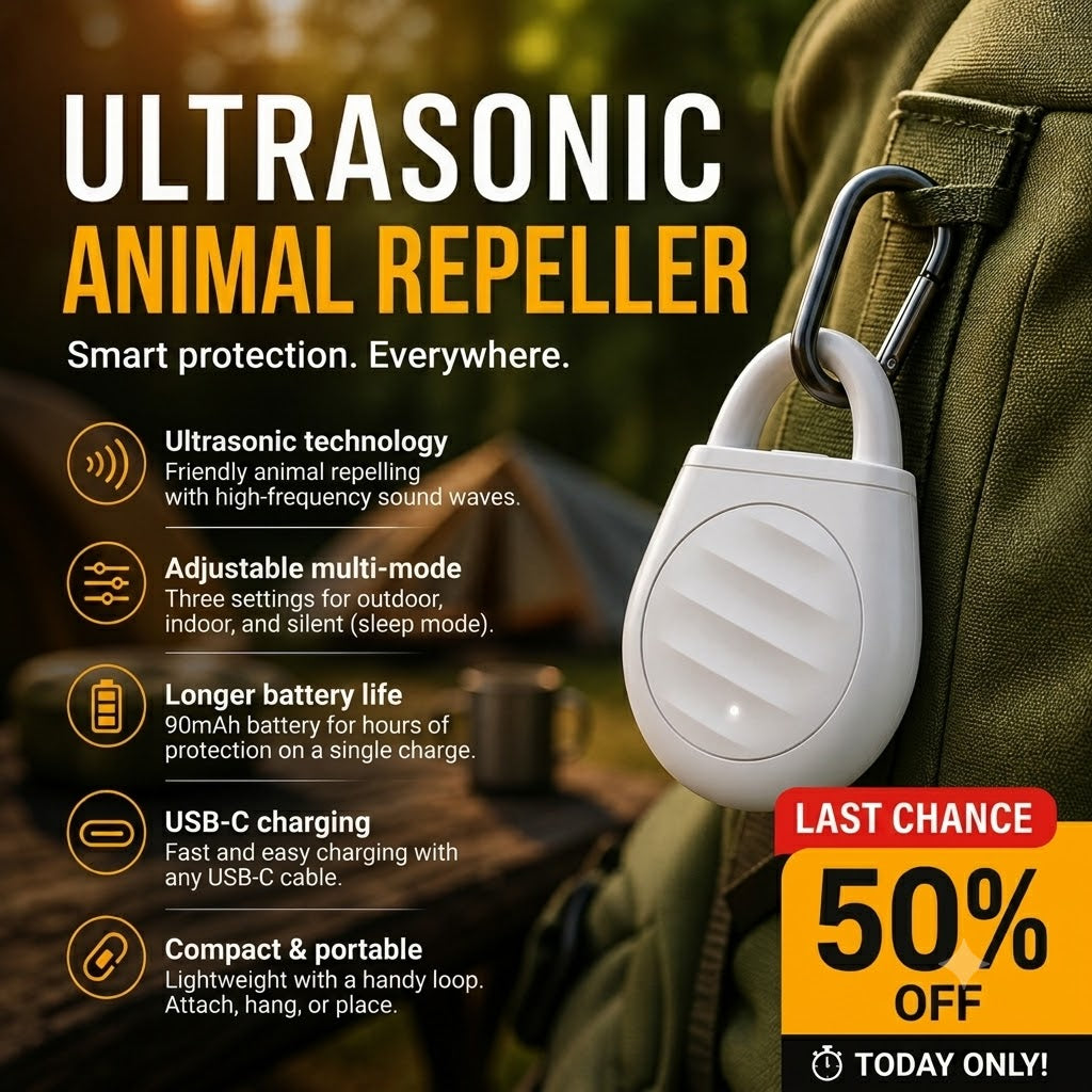 🐦 No More Birds, Pests & Grasshoppers! Portable Ultrasonic Bird Scarer Keychain